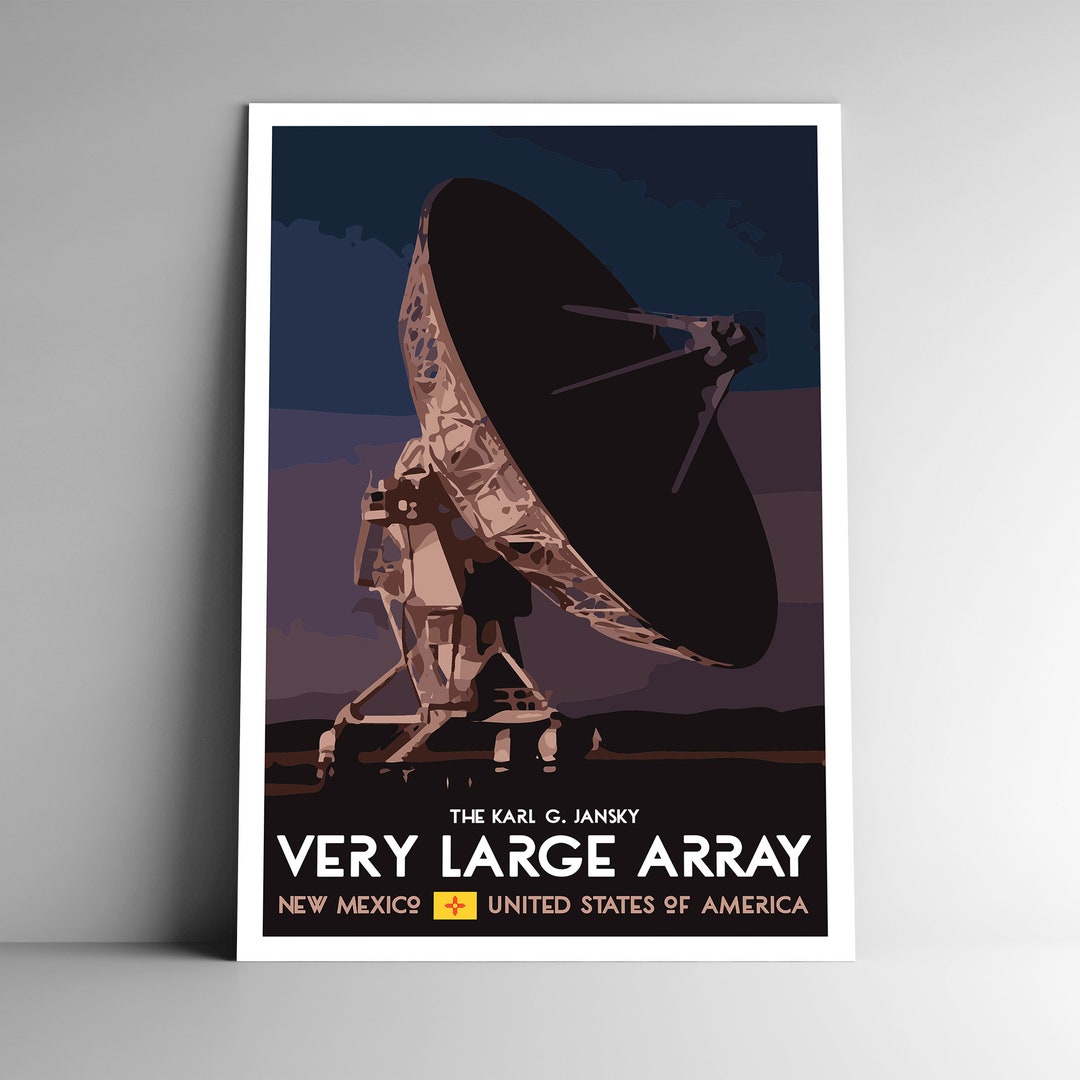 Very Large Array Poster – Wpa-style Radio Telescope Art Print - Etsy