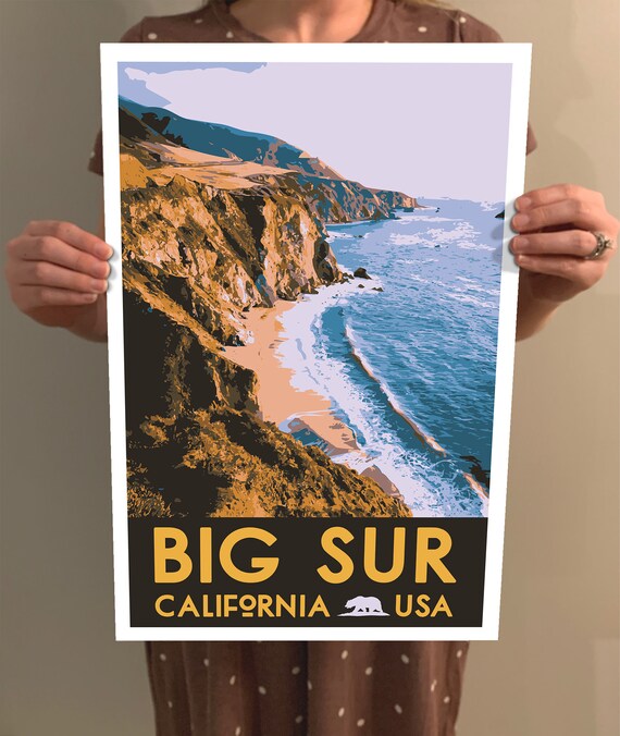 Big Sur Travel Poster – Vintage California Pacific Coast Art Print