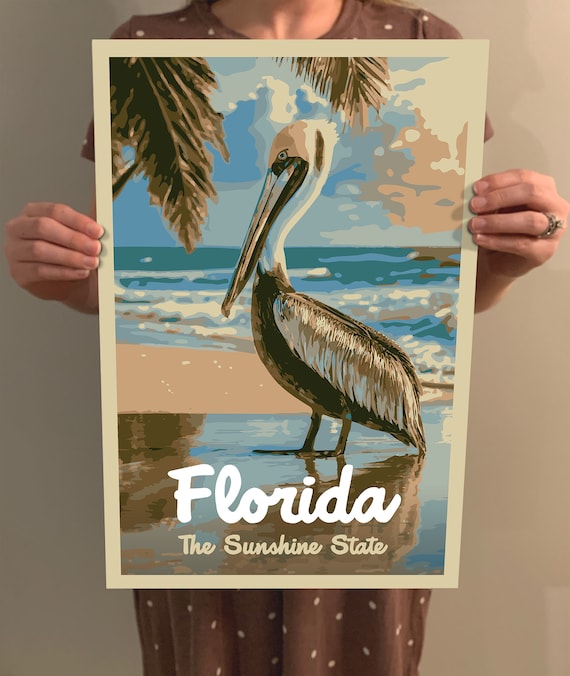 Florida: the Sunshine State Vintage-style Travel Poster / Postcard