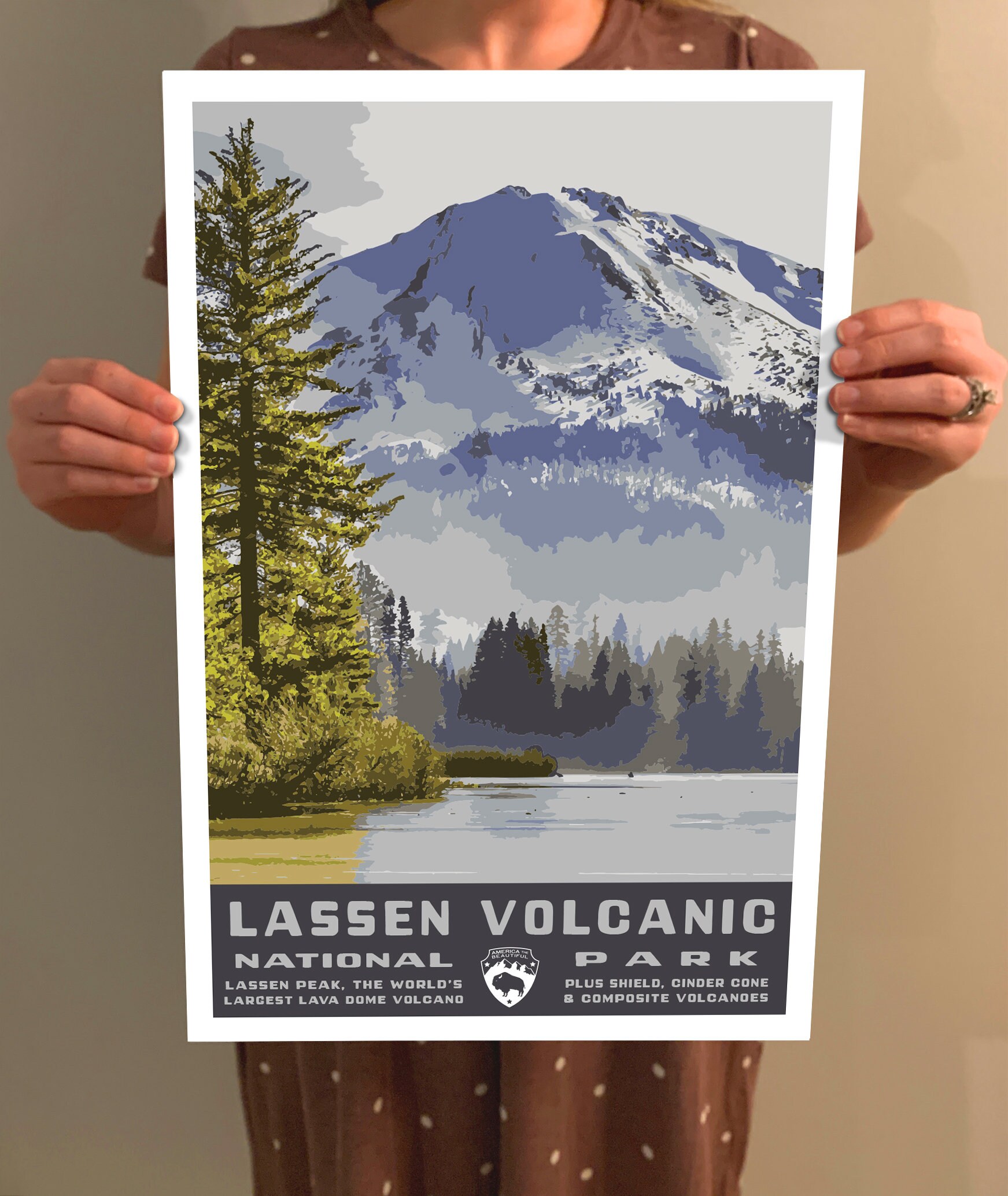 Carte Du Volcan Lassen Peak