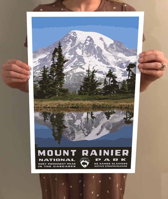 Vue panoramique sur le parc national du Mont Rainier, Washington