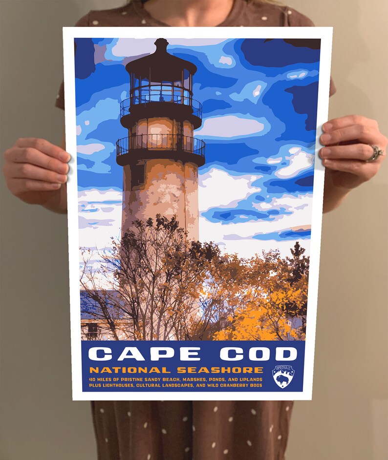 Cape Cod National Seashore Poster – Vintage Travel Art Print - Etsy