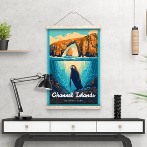 Konsttryck från Kanalöarnas nationalpark | Vintage reseaffisch bild 8