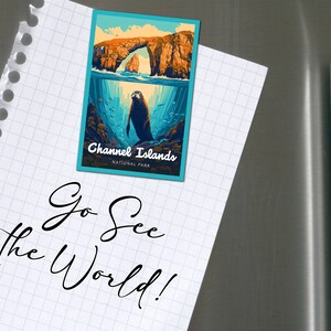 Konsttryck från Kanalöarnas nationalpark | Vintage reseaffisch bild 4