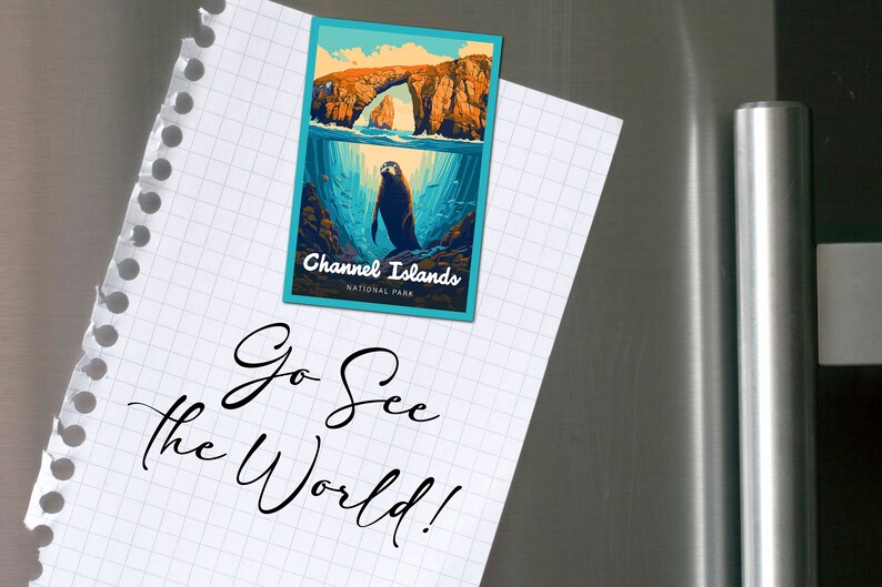 Konsttryck från Kanalöarnas nationalpark | Vintage reseaffisch bild 4