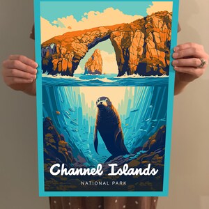 Konsttryck från Kanalöarnas nationalpark | Vintage reseaffisch bild 7