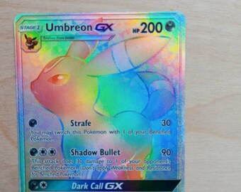 Umbreon Gx Official Pokemon Tcg. RARE! - Etsy Umbreon Gx Official Pokemon Tcg. RARE! - Etsy