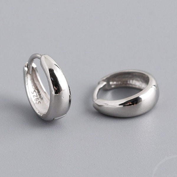 HAILEY - 925 Sterling Silver Gold and Silver Hoop Earrings - Minimalist Hoop Earrings - Small Hoop Earrings - Hoop Earrings - Allergy Free