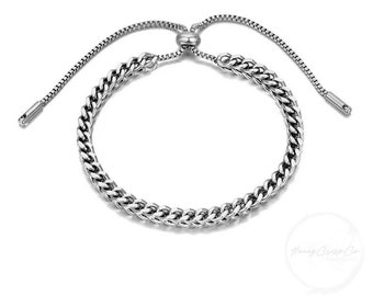 DAKOTA - Adjustable Chain Bracelet - Braided Chain Bracelet - Chain Bracelet - Stainless Steel Bracelet - Allergy Free