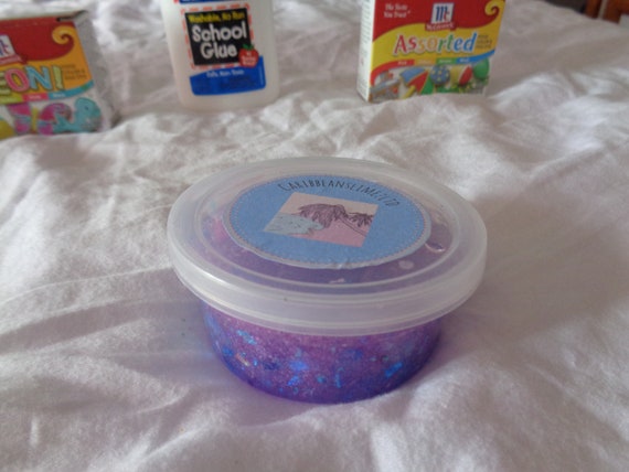 Mermaids purse clear glitter slime