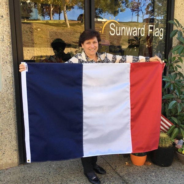 3'x5' France National Flag, Pray for France, VIVE LA FRANCE, Liberté, Egalité, & Fraternité, Custom Sizes Available