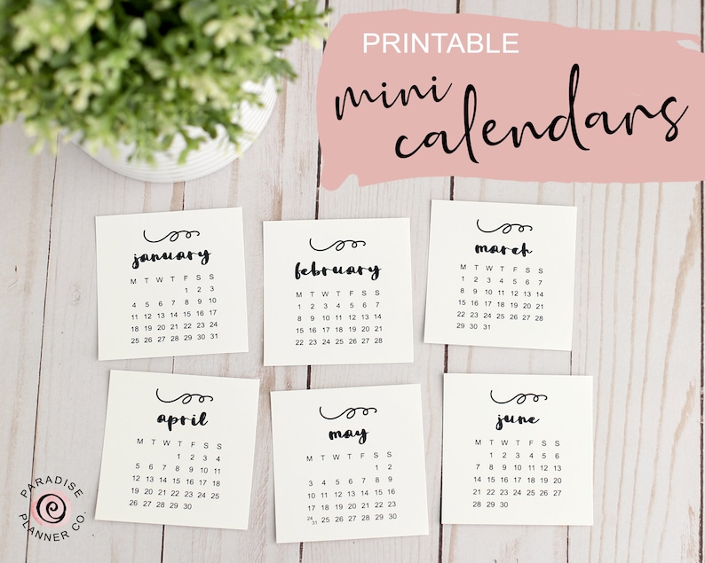 mini calendar pages mini calendar pages