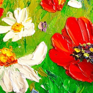 Wyoming Painting Poppy Original Art Impasto Oil Painting 12x16 Daisy ...