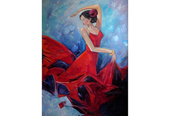 Vijftig artikel Literaire kunsten Flamenco danser schilderij Mensen schilderen originele kunst - Etsy  Nederland