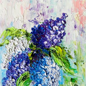 Lilac painting Original artwork impasto painting Lilac Bouquet Textured lilac art Floral artwork flowers in vase small painting 8x10 canvas image 8