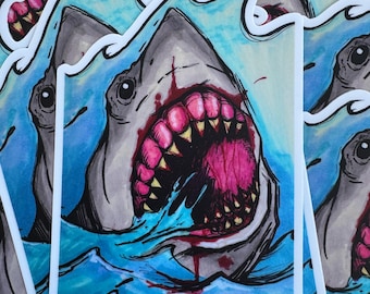 Adesivo de vinil Jaws