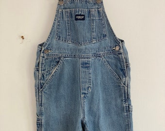 Incroyable vintage Osh Kosh B'gosh shorts salopettes salopettes enfants 6 jeans en denim classique des années 90