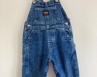 Perfect 90s/Y2K Vintage Osh Kosh B’gosh Toddler Denim Dungarees Overalls 18 months