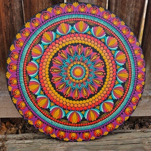 18 inch Hand Painted Mandala - One of a Kind