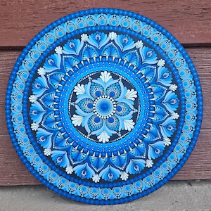 18 inch Hand Painted Mandala - One of a Kind