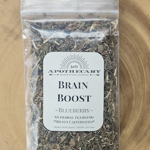 Brain Boost Tea Blend 1 oz. *Mildly Caffeinated* ~Blueberry flavored~