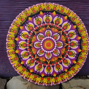 18 inch Hand Painted Mandala - One of a Kind