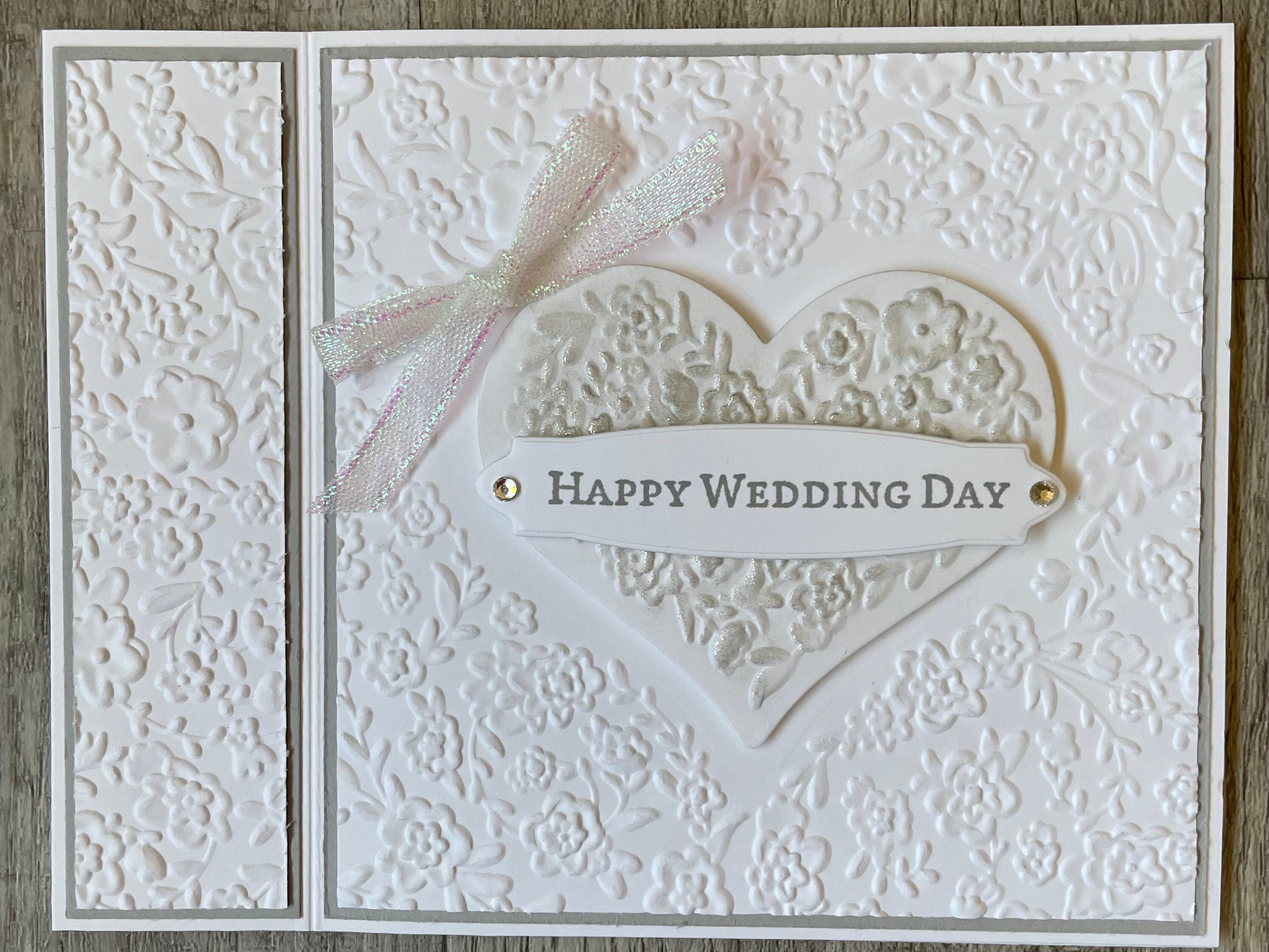 Wedding Card Stampin Up Card Heart Card Handmade Card - Etsy
