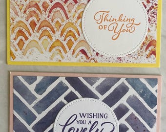 Handmade Thinking Of You Cards: Stampin' Up! Set of 2