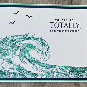 Stampin Up! Card, Tidal Wave, Coast, Handmade Card, Greeting Card, Blank Card