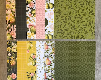 Painterly Pears Designer Series Paper: Stampin Up! 6"x6" double-sided sheets, 12 sheets