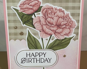Handmade Floral Birthday Card - Stampin Up! Design