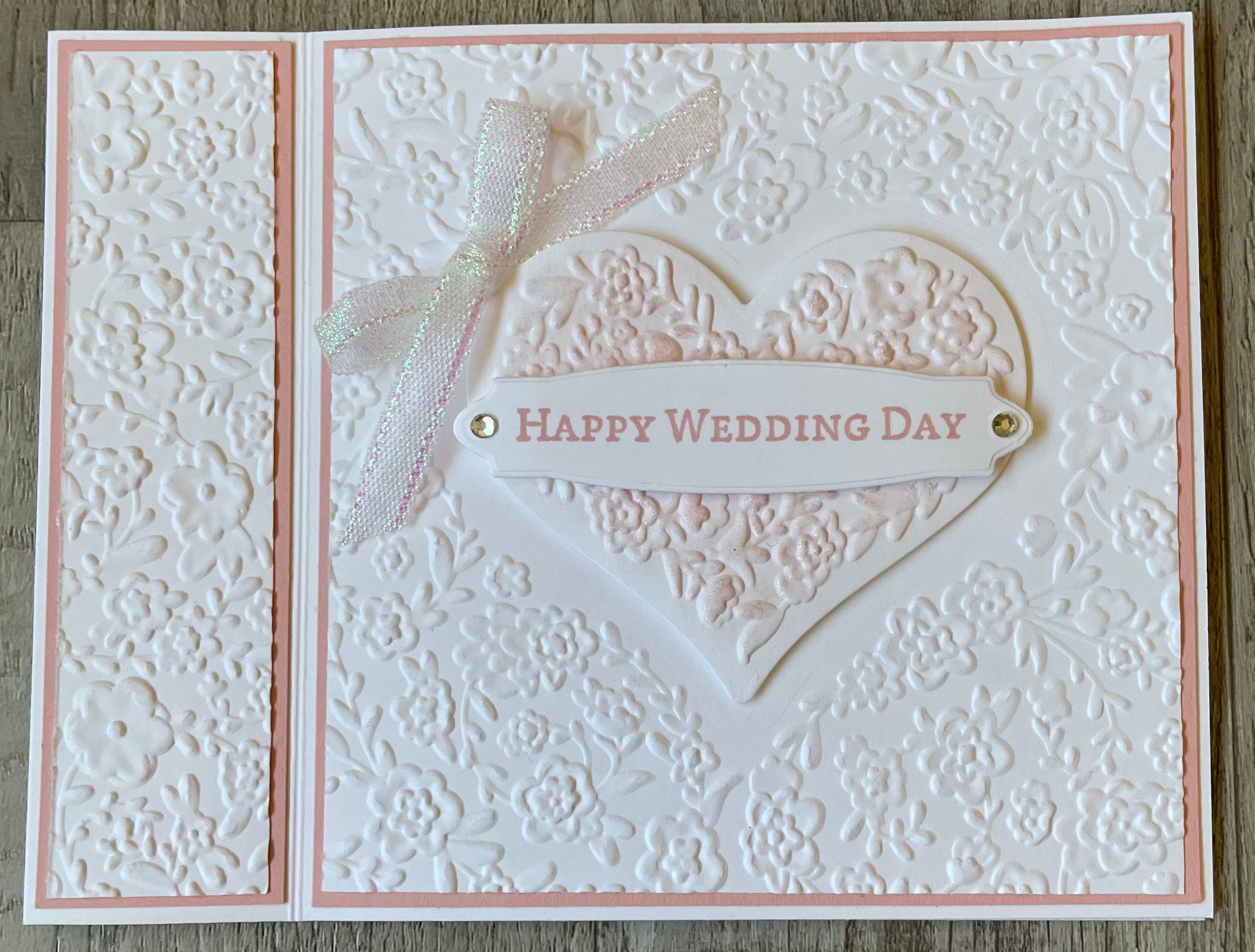 Wedding Card Stampin Up Card Heart Card Handmade Card - Etsy