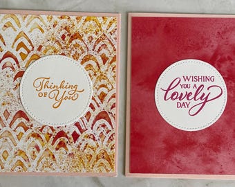 Handmade Thinking Of You Cards: Stampin' Up! Set of 2
