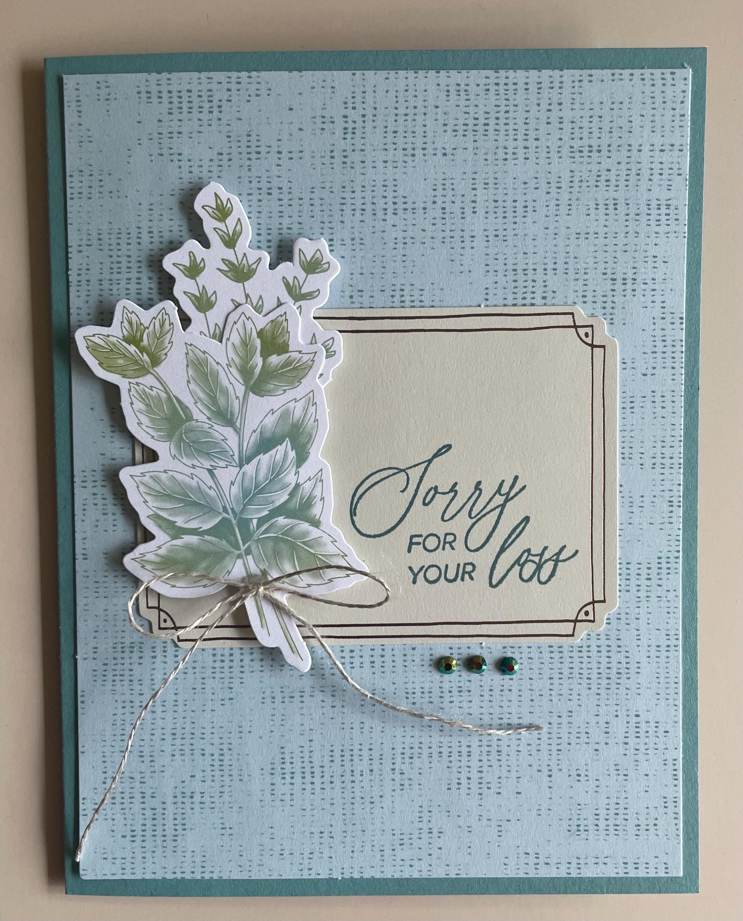 Handmade Sympathy Card: Floral Sorry for Your Loss Card - Etsy