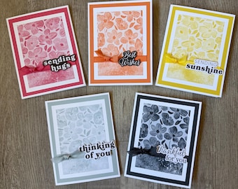 Handmade All Occasion Cards: Stampin' Up!- Set of 5- Blank