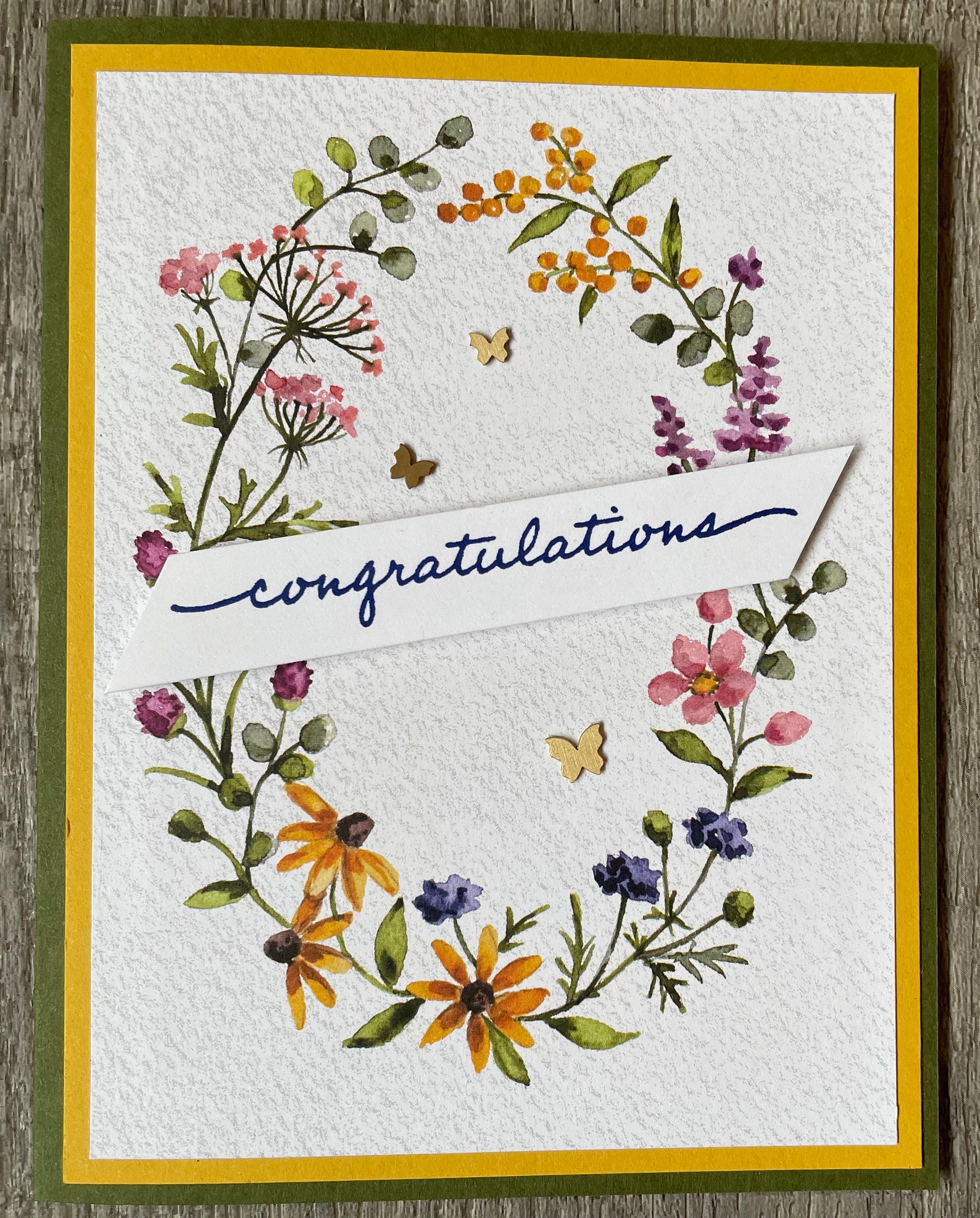 Stampin Up Card Congratulations Card Birthday Card Dainty Flowers Spring Card Handmade Card ...
