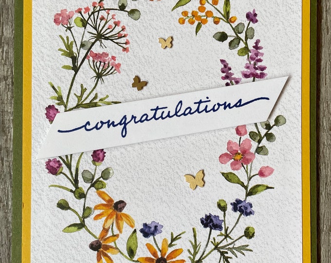 Stampin Up! Card- Congratulations Card- Birthday Card- Dainty Flowers ...