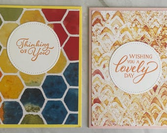 Handmade Thinking of You Cards: Stampin' Up! Set of 2