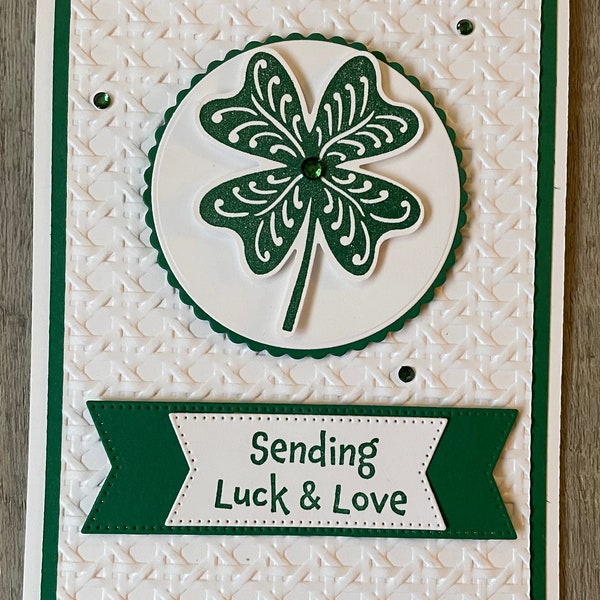Stampin Up! Card- St. Patrick's Day Card-Greeting Card- Handmade Card