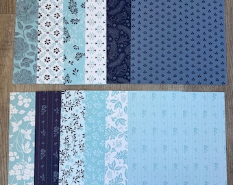 True Blue Florals Designer Series Paper: Stampin Up! 6"x6" double-sided sheets, 12 sheets