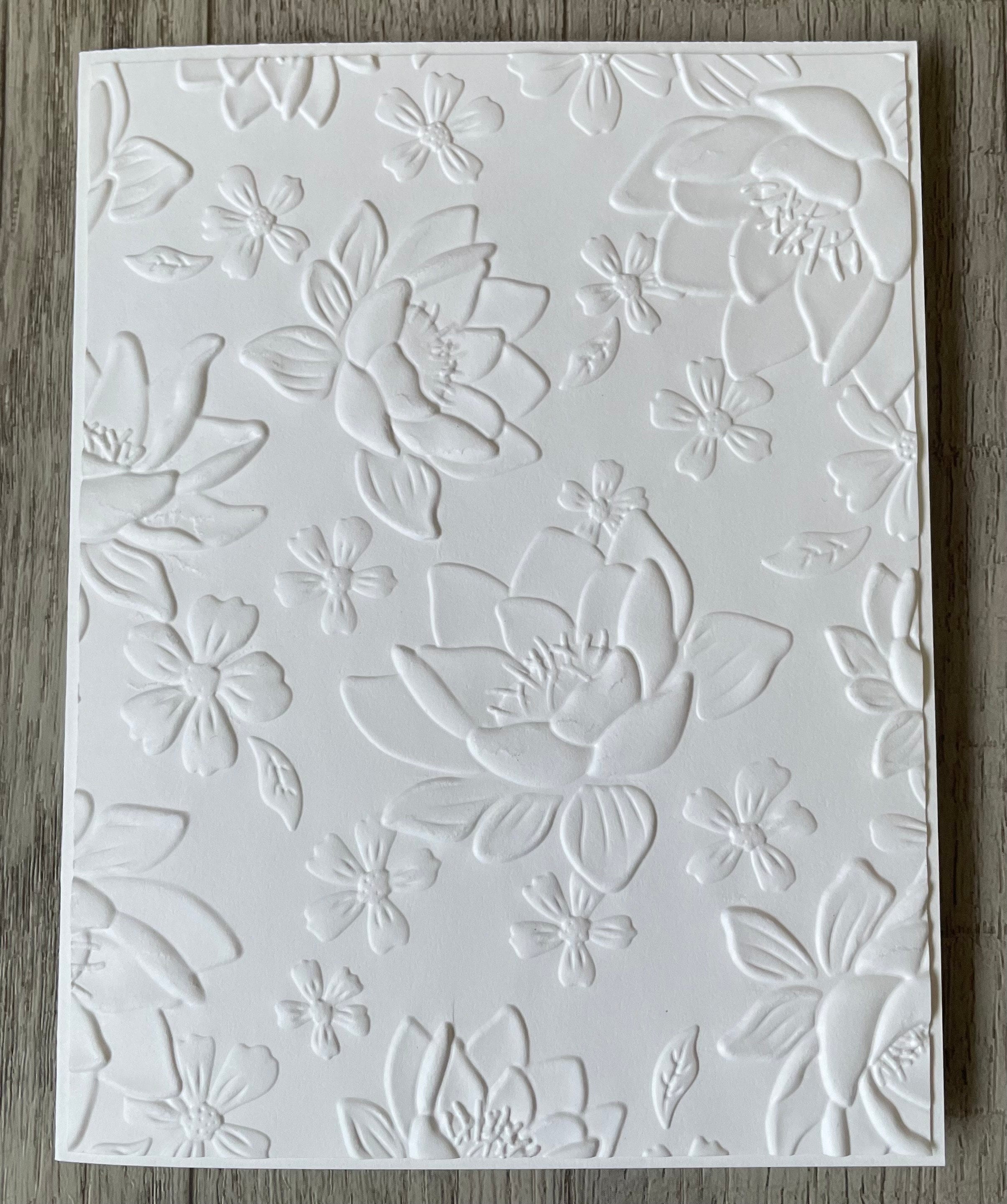 Embossed Floral Cards: Handmade Blank Note Card Set - Etsy
