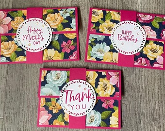 Floral Gift Card Holder, Handmade for Mother's Day, Birthday, Thank You