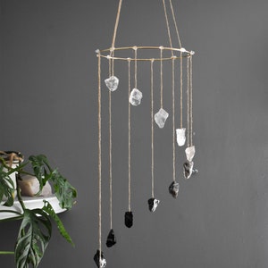 The Rustic Ombre Crystal Mobile - Raw Natural Crystals