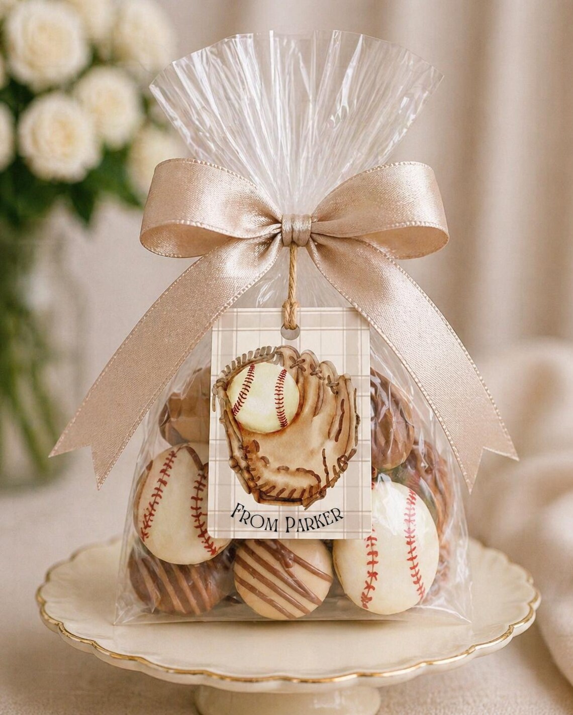Editable Baseball Gift Tags, Canva Party Favor Labels, Sports Team ...