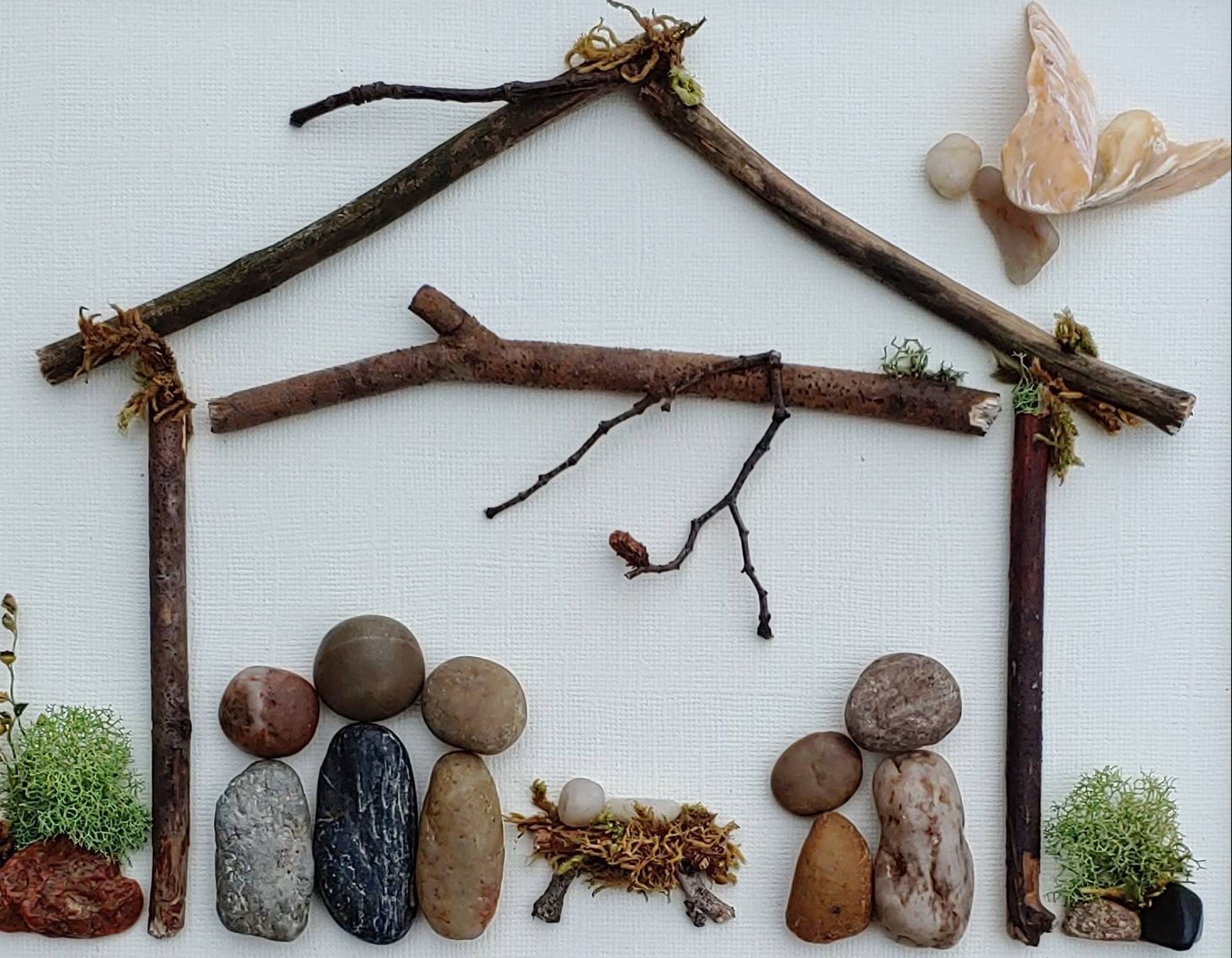 Nativity Pebble Art Pebble Art Christmas Nativity Religious Etsy