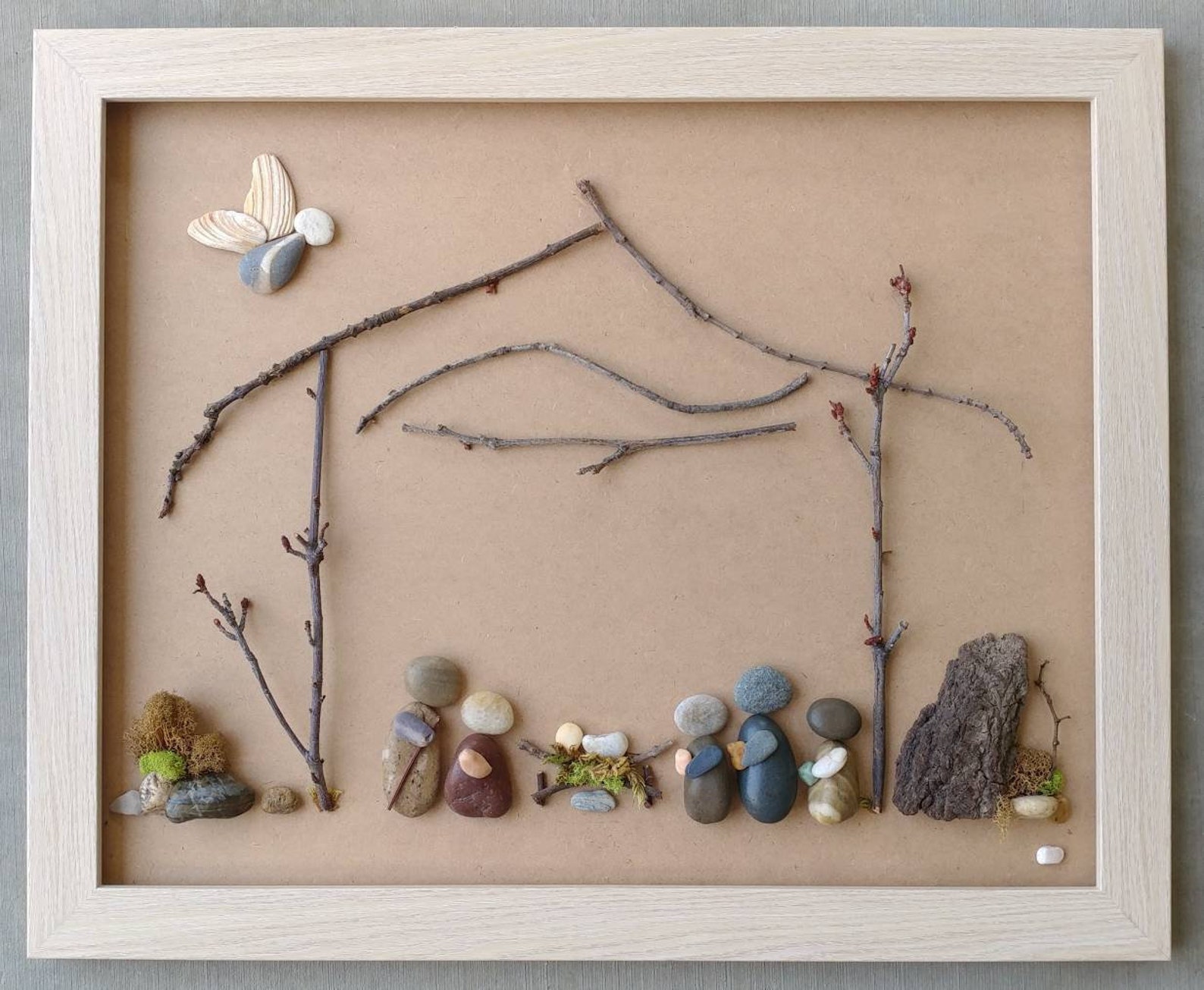 Nativity Pebble Art Pebble Art Christmas Nativity Religious Etsy