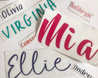 Custom Vinyl Decal: Personalized Name Sticker, Water Bottle Label