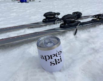 Apres Ski Stainless Steel Tumbler: Insulated Stemless Cup