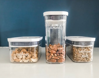Custom Pantry Labels: Modern Waterproof Vinyl Stickers