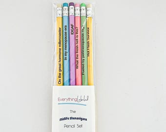 Engraved Ticonderoga Pencils: Funny Menopause Quotes, Teacher Gift